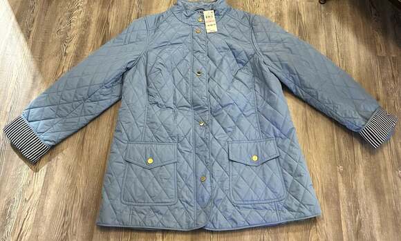 Charter Club Jackets & Blazers - Charter Club Quilted Jacket Womens 1X Blue Lightweight Coat NWT Snap Zip Plus